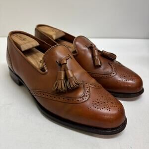 VTG VERY GOOD Grenson Tassel Loafers Brown Calf Wing Made England UK 11 / US 12